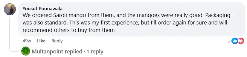 Mangoes review of Saroli